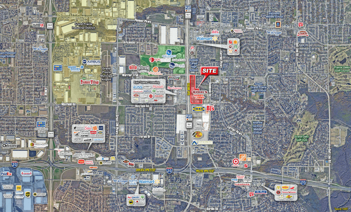 NEC President George Bush Tpke & Mayfield Rd